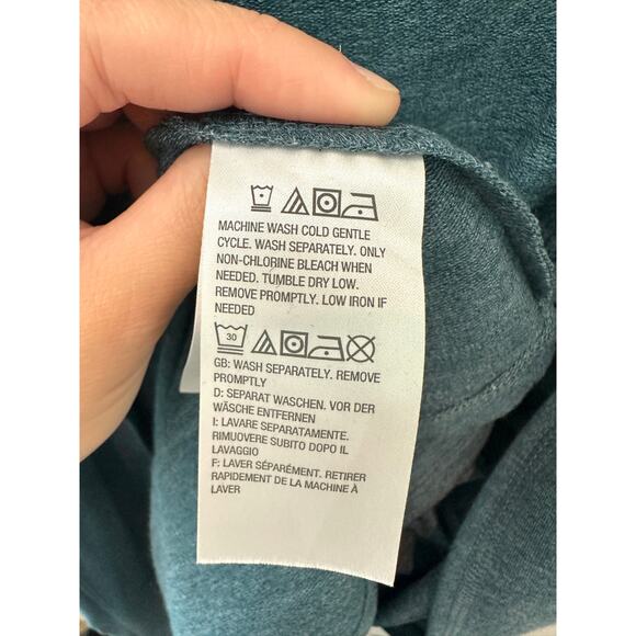 LOGO LORI GOLDSTEIN | Blue Lounge Athleisure Soft Long Length Open Cardigan |XL - Picture 8 of 8